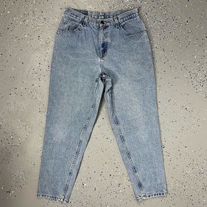 Vintage 80s Gitano Stonewash Blue Jeans High Waist Tapered Leg 12 Petite 31"x29"